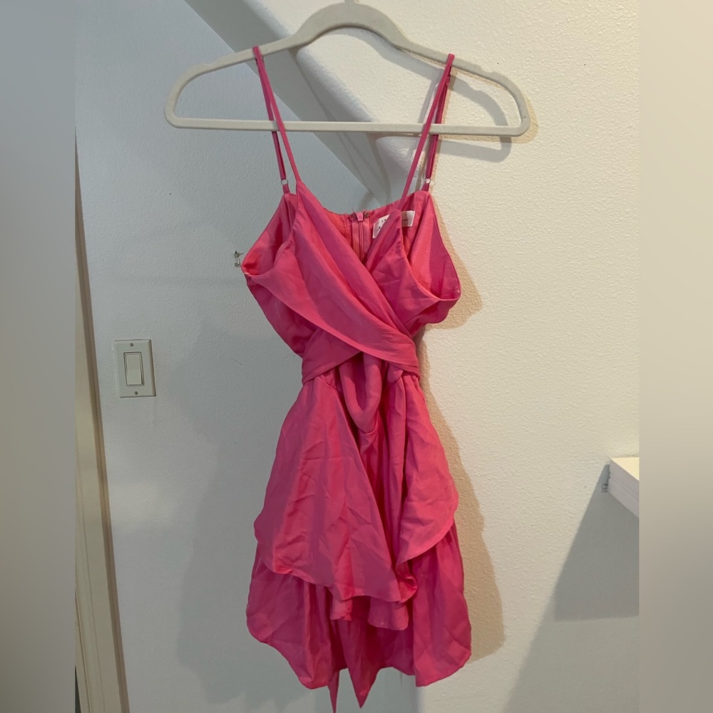 Pink mini dress